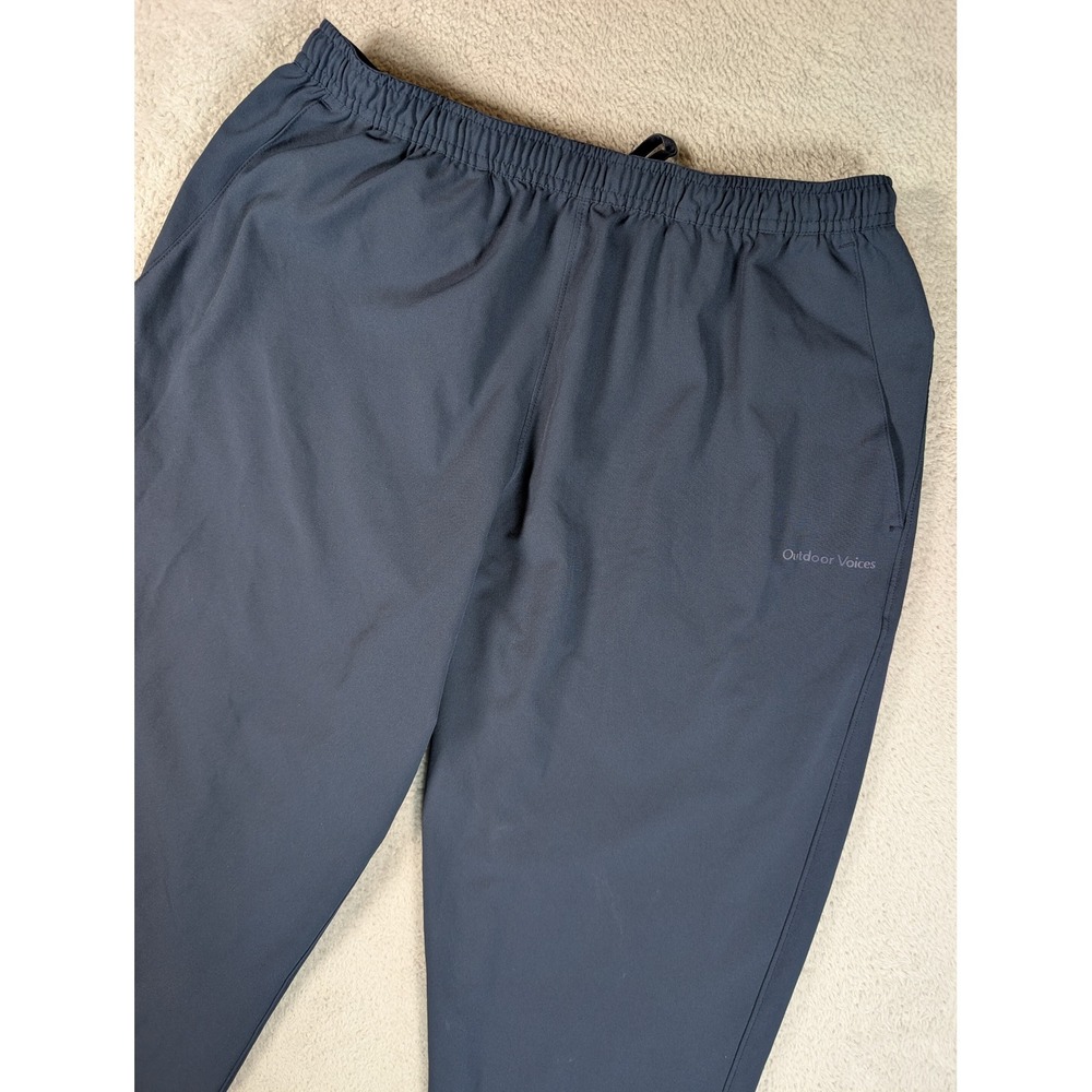 Outdoor Voices Women Rectrek Pants Navy Blue Elastic Waist Ankle Zip Size M